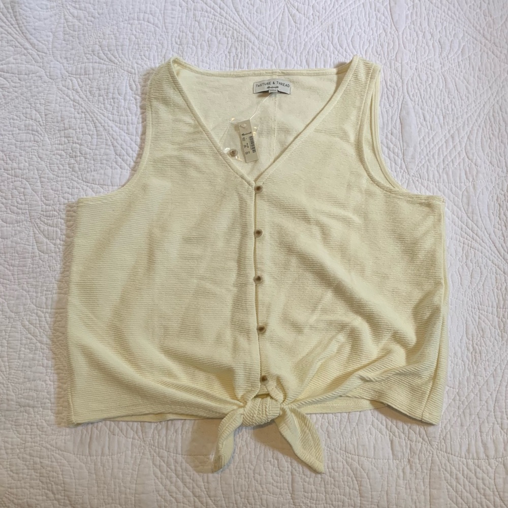 Madewell Texture & Thread Tie-hem Blouse